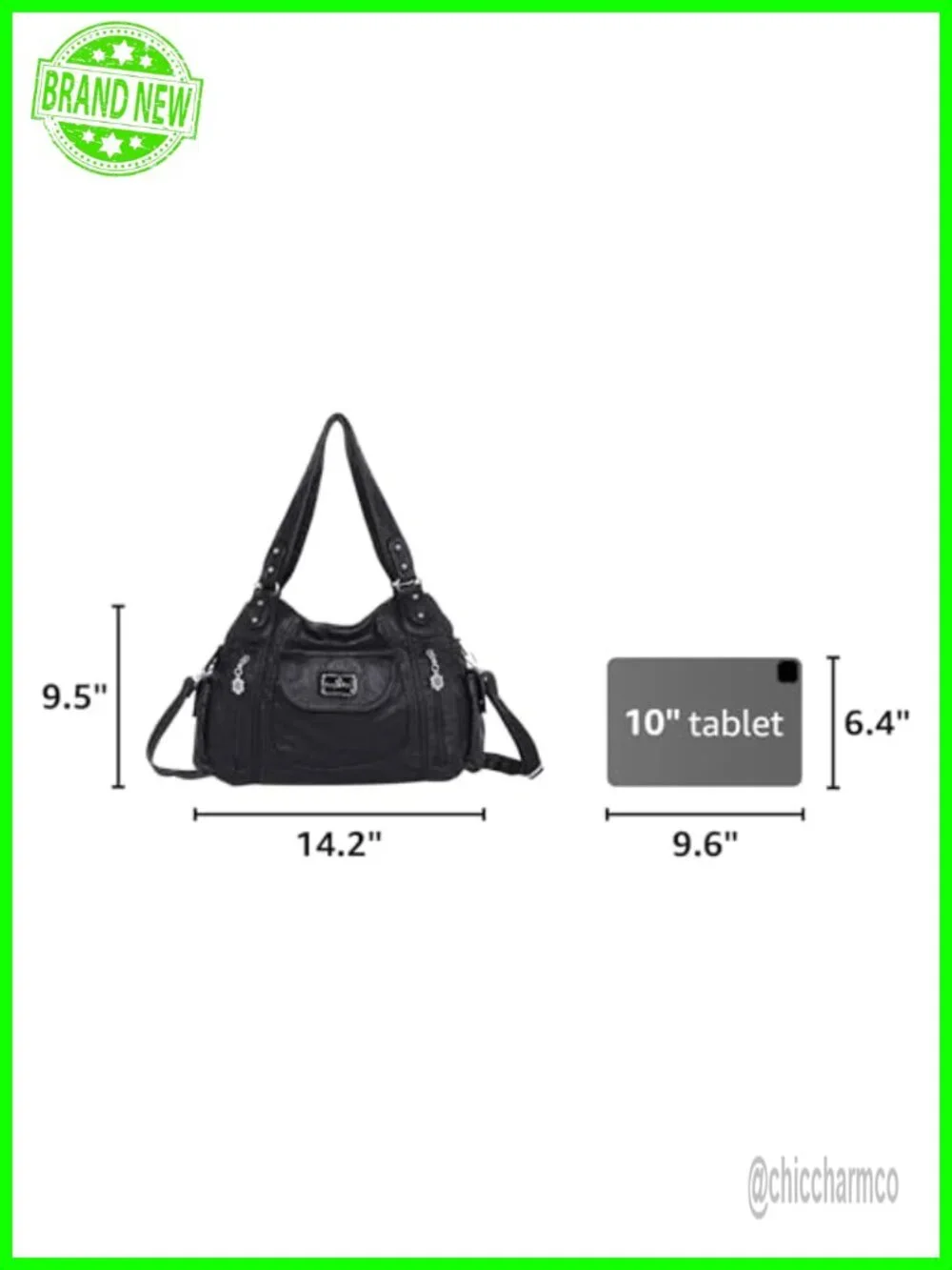 Washed PU Leather Hobo Shoulder Bag Convertible Crossbody Tote Purse